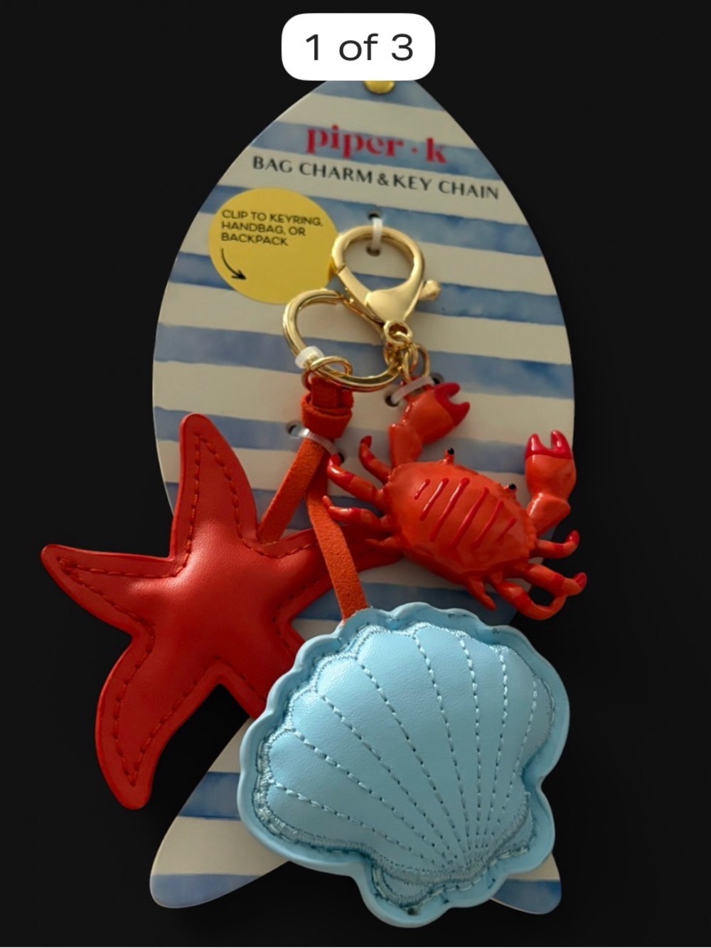 piper•k Beach Charm Key Chain